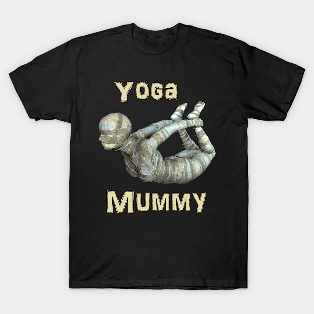 Yoga Mummy Bow Pose T-Shirt by Captain Peter Designs